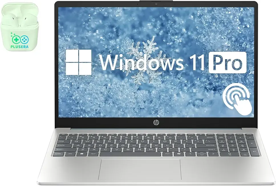 15.6" FHD Touchscreen Business & Student Laptop Computer, 16GB RAM 1TB SSD, 8-Cores Intel Core i3, Windows 11 Pro, PLUSERA Earphones, Moonlight Blue