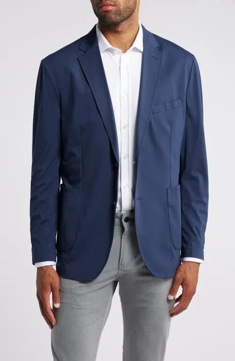 XC Flex® Solid Navy Knit Sport Coat