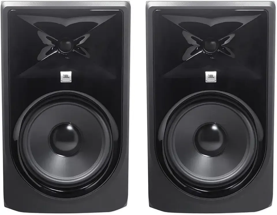 (2) JBL 308P MkII 8" 2-Way Active Powered Studio Reference Monitors Speakers