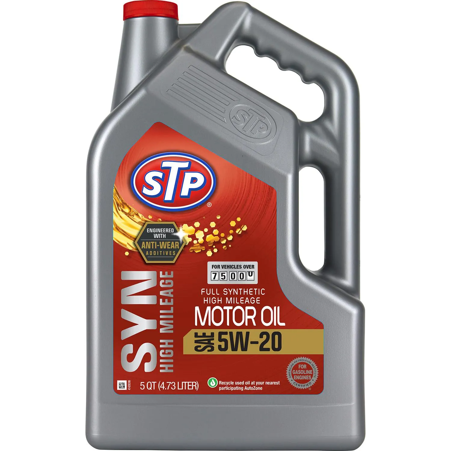 STP High Mileage Full Synthetic 5W-20 Motor Oil 5 Quart