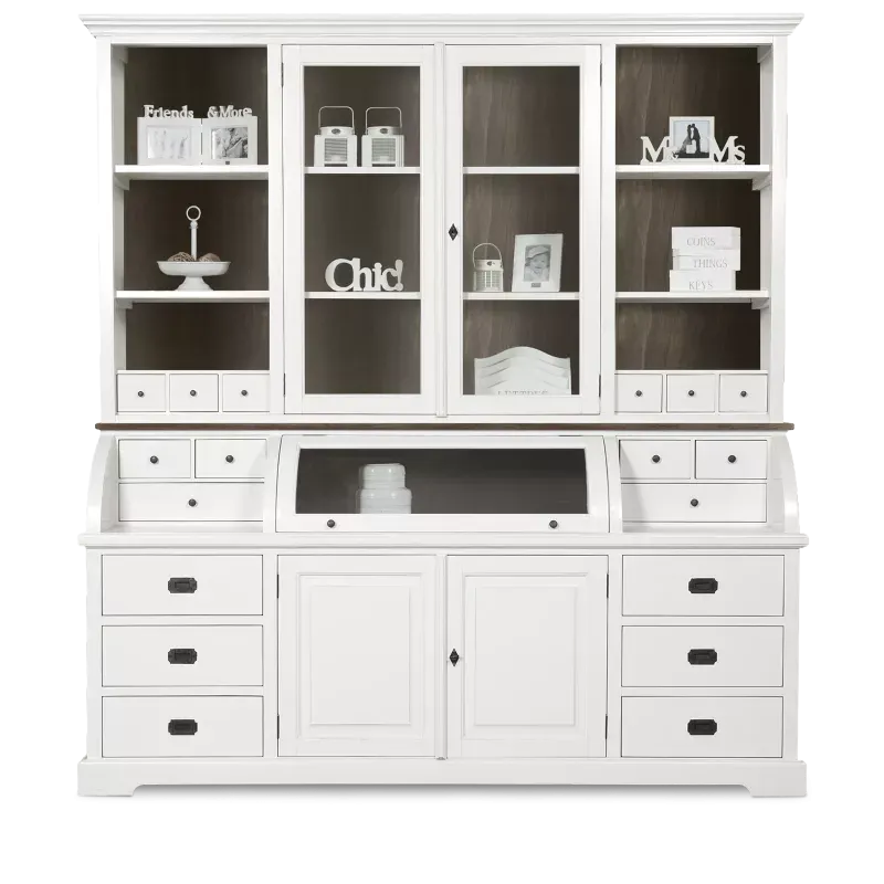 Vitrinekast (ronde klep) Lakewood - Clear/Mindi Donkerbruin