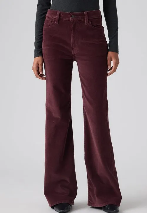 RIBCAGE FLARE - Flared jeans - red