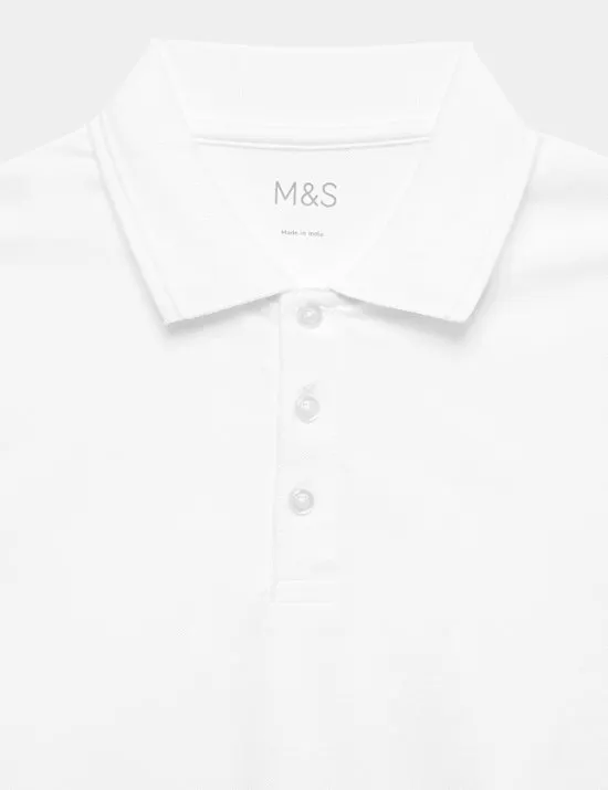 3 Pack Unisex Stain Resist School Polo Shirts (2-18 Yrs)