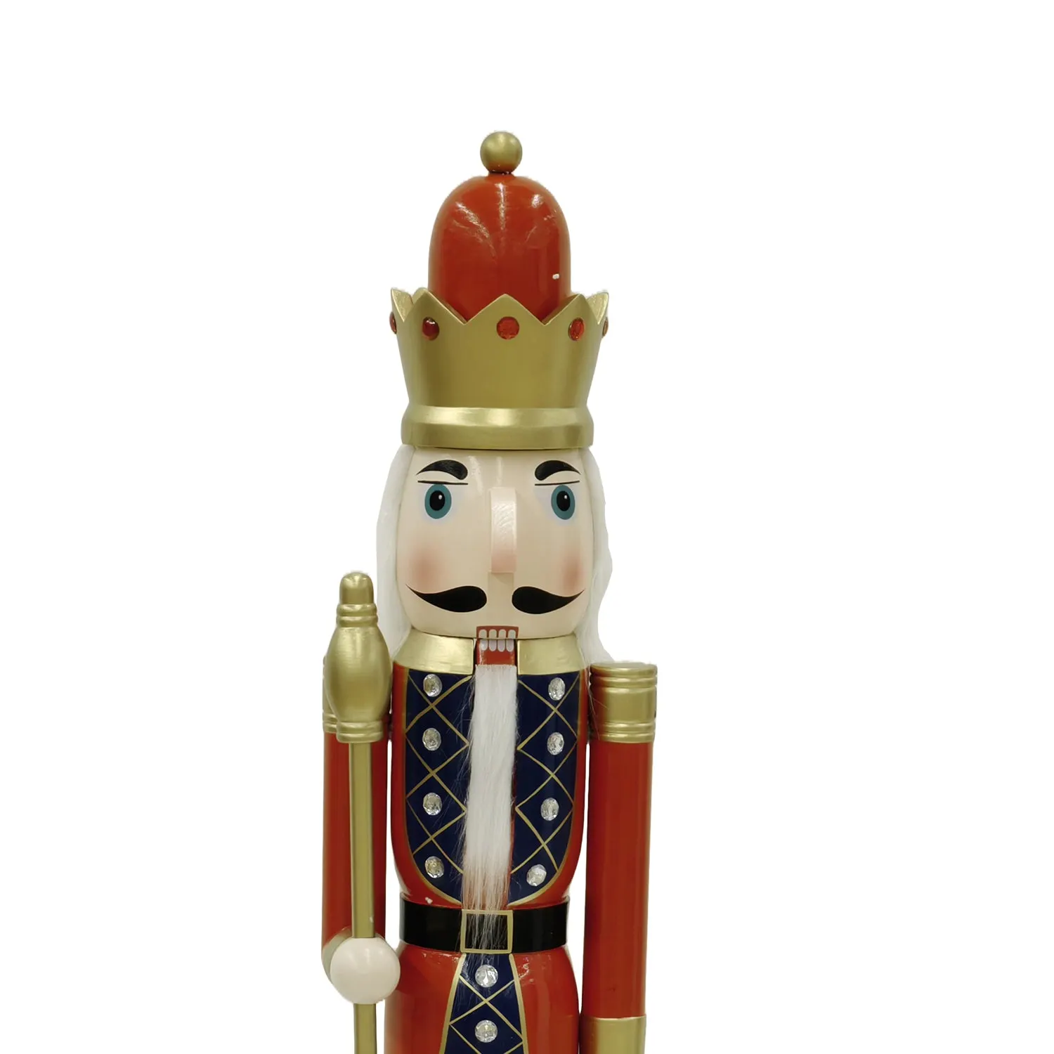 Schiaccianoci Soldato Rosso e Oro h120 cm