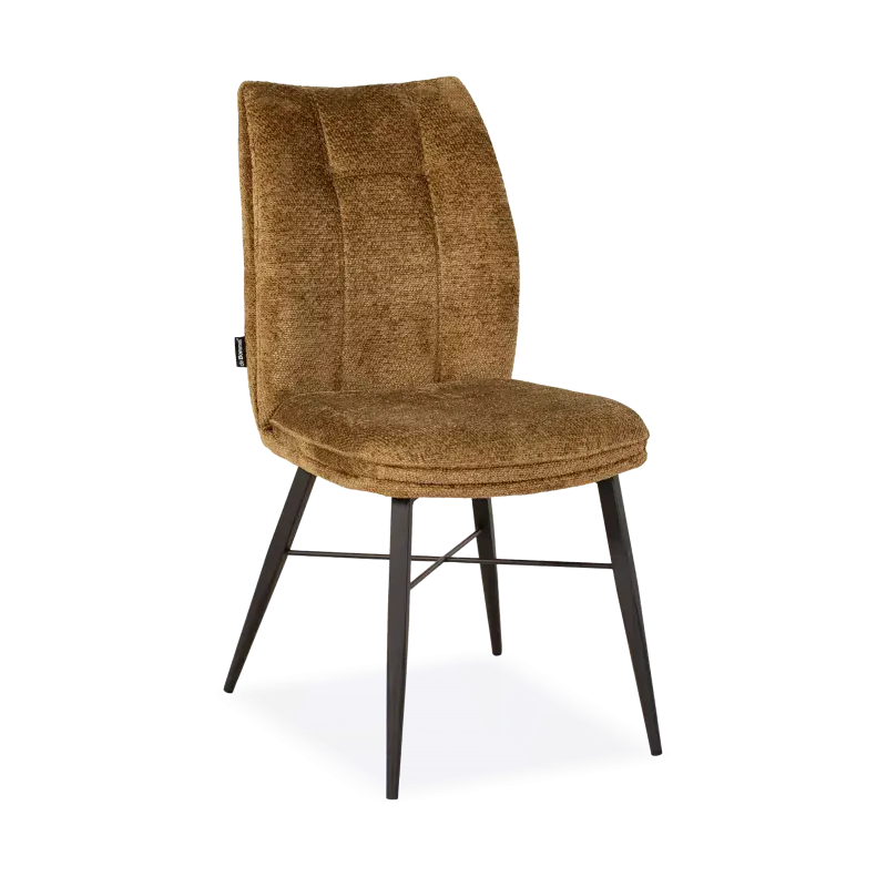 Eetkamerstoel Jefferson - velvet Movie Curry - poot zwart