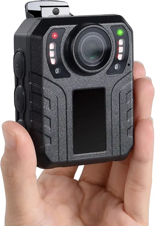 SPIKECAM 10 Hours Body Cameras with Audio and Video Recording, Real 1080P Body Cam for Security Guards, 2-Inch Screen Bodycam with Clear IR Night Vision, USB-C, 64GB Card, 360° Clip (64G)
