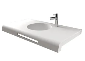 Lavabo suspendido Round 1 blanco 120x48 cm