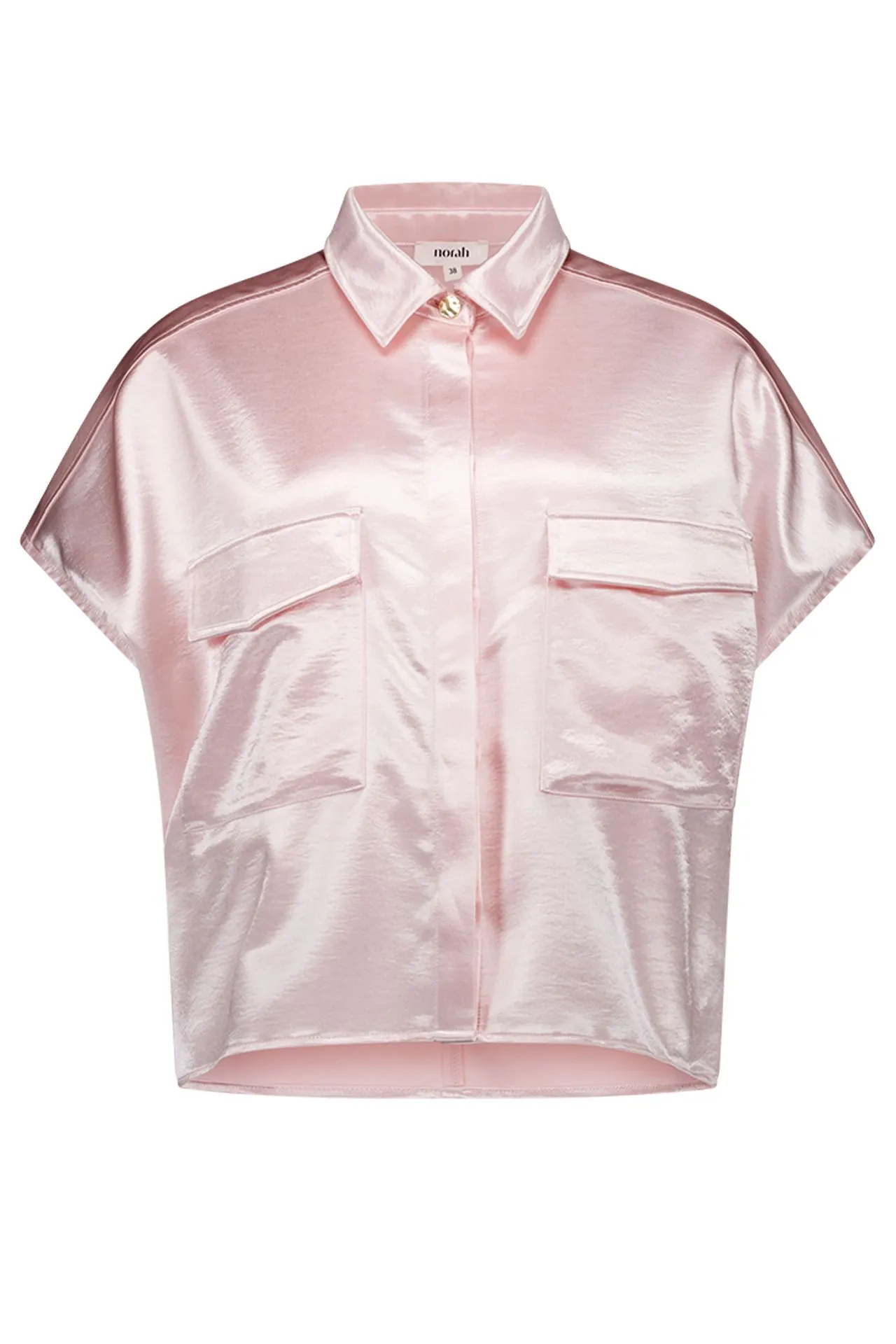 Lichtroze satijnen blouse