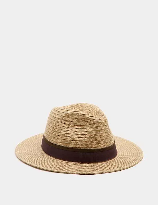 Textured Packable Broad Brim Hat