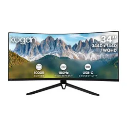 Kogan Infinity 34" Curved Ultrawide WQHD 180Hz USB-C Monitor (3440 x 1440)