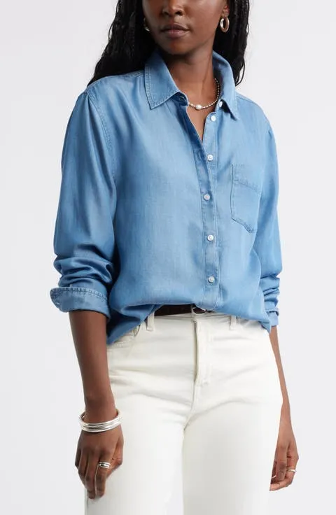 Chambray Button-Up Shirt