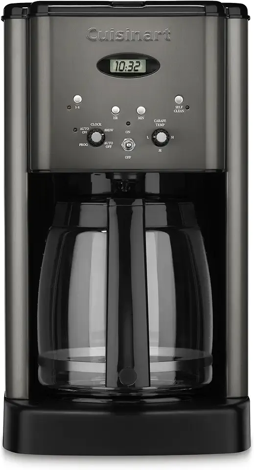 Cuisinart 12 Cup Brew Central Maker Coffee Maker, Black Stainless Steel, DCC-1200BKSNAS