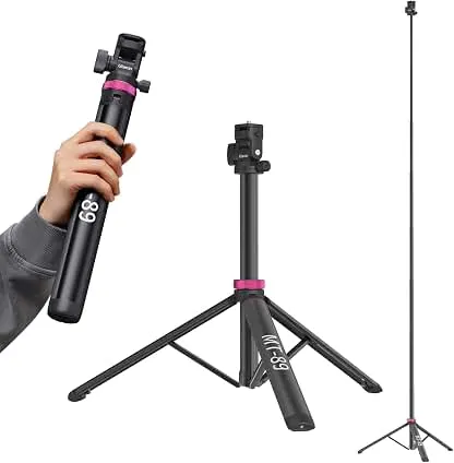 ULANZI MT-89 Extendable Tripod Aluminum, 82" Portabl…