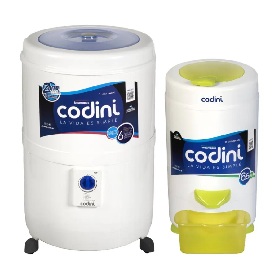 Combo Lavarropas Semiautomático Silent 10 kg + Secarropas Centrífugo Innova...