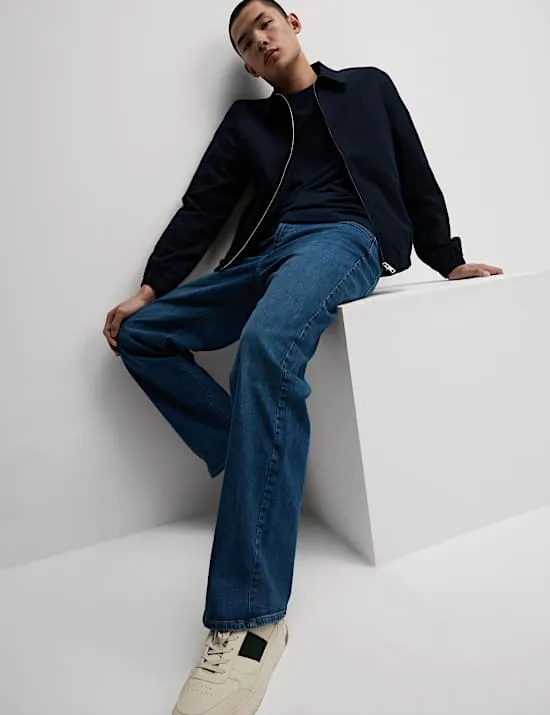Weit geschnittene Stretch-Jeans