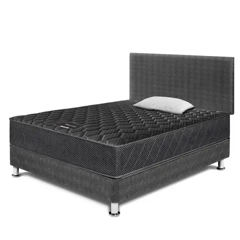 Dormitorio Paraíso Majestic Black 1.5 Plazas + Almohada + Protector