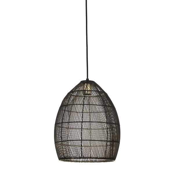 Hanglamp Marola zwart goud 37x30 cm