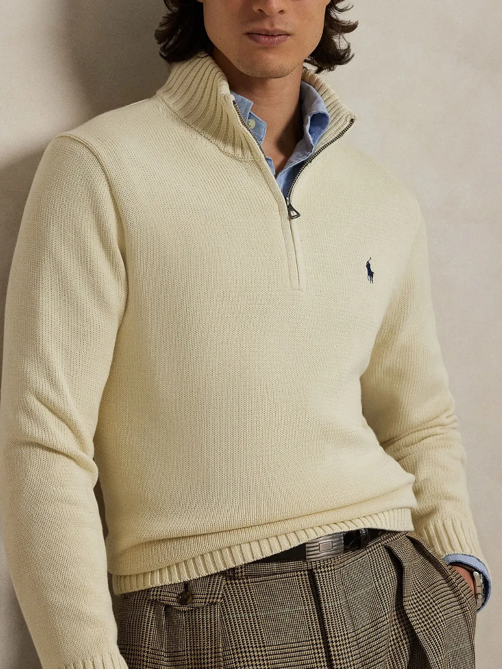 QUARTER-ZIP SWEATER