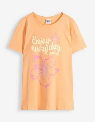 T-shirt - Stampa frontale - Arancione