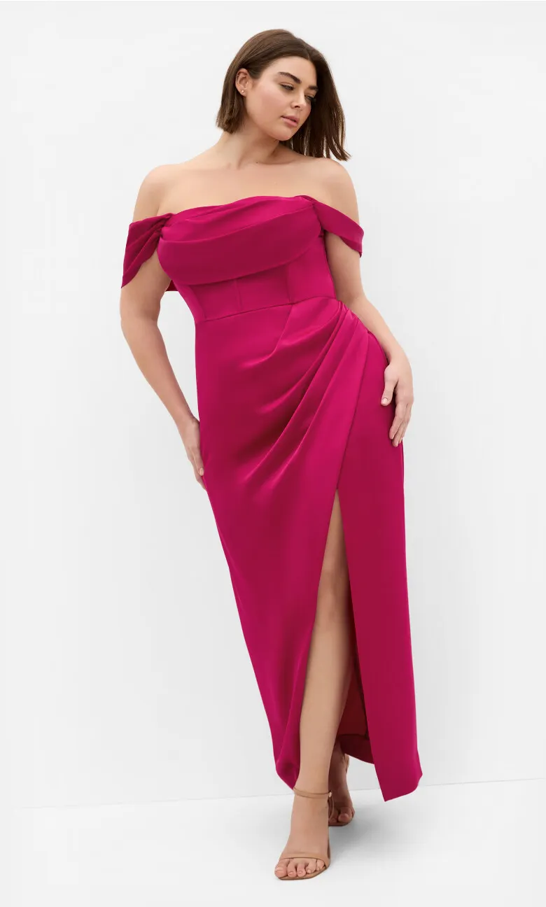 Forbidden Love Maxi Dress - framboise