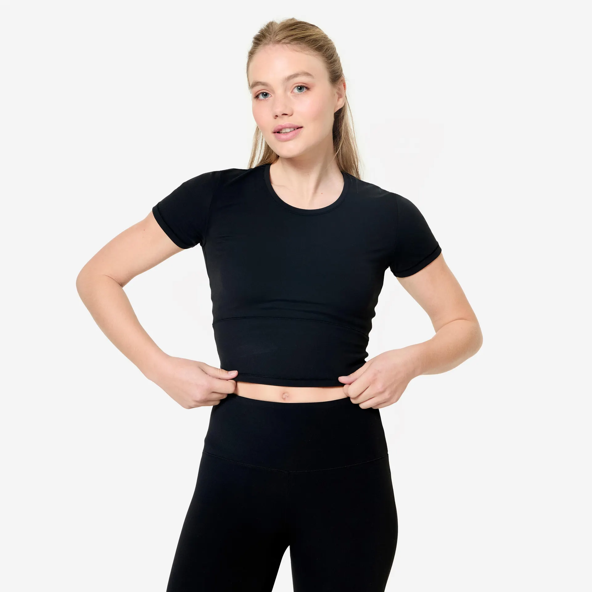 DOMYOS Dámské tričko na jógu a pilates Breathe