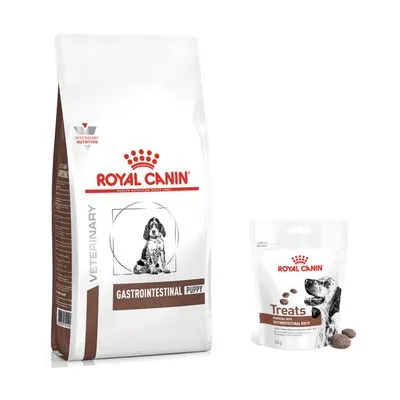Royal Canin Veterinary Gastrointestinal 2 à 15 kg + friandises 230 g en cadeau !