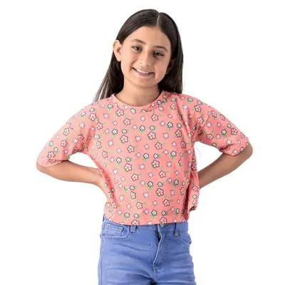 Playera Fantastic Niña Cuello Redondo Full Print