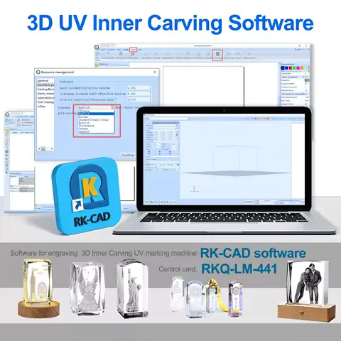 3D Crystal UV Laser Engraving 10W 5W 3D UV Inner Laser Marking Machine UV Laser Marking for Glass Crystal Metal Plastic Wood