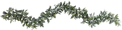 Nearly Natural 6.5ft Artificial Olive Garland with Faux Olive…