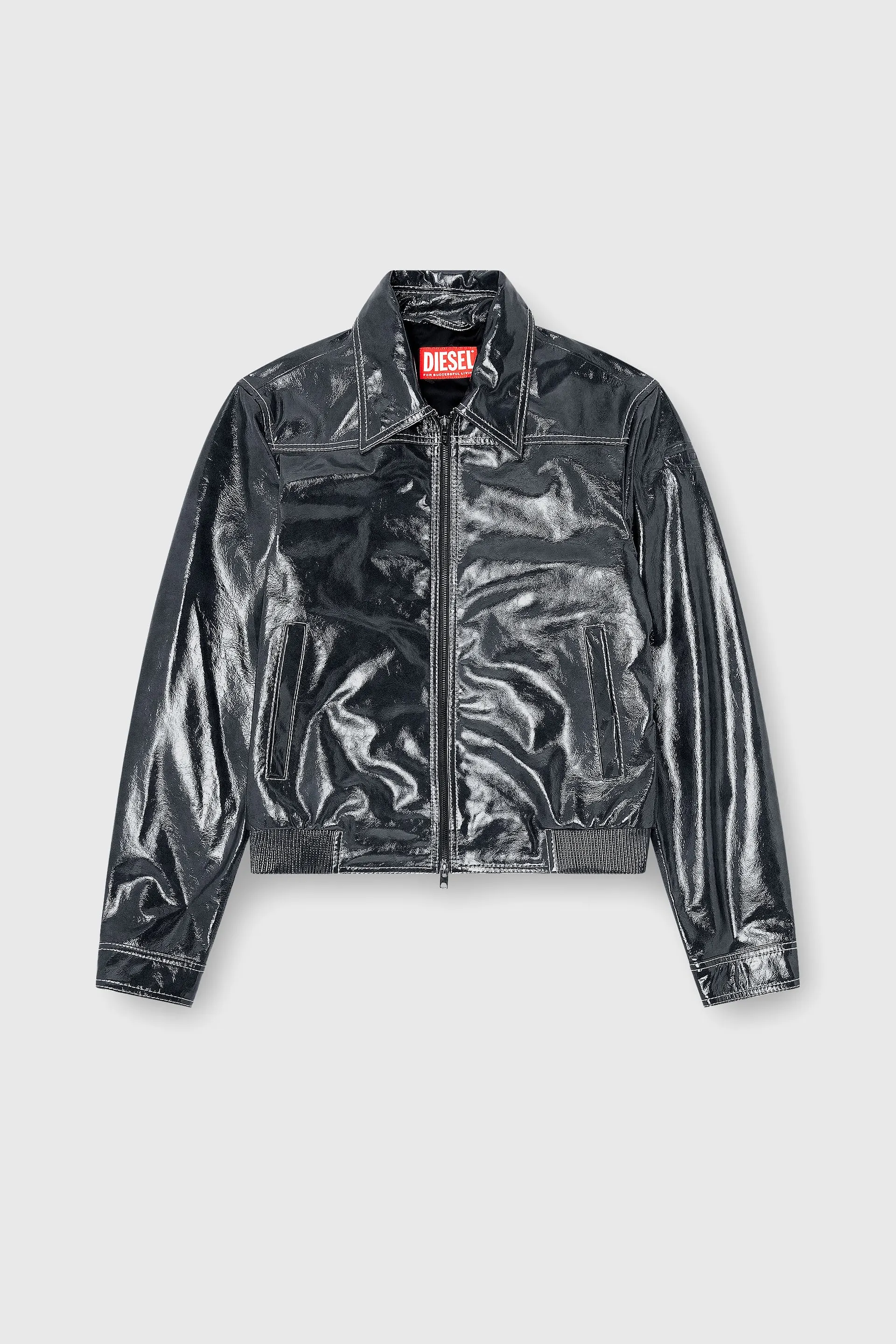 Patent-leather jacket