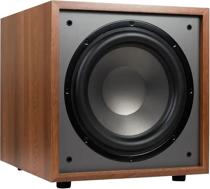 Dayton Audio Classic CS1200 – 12" 200W Powered Subwoofer with Class-D Amplifier, Deep Bass and Clean Design for Home Theater & Music – Wood