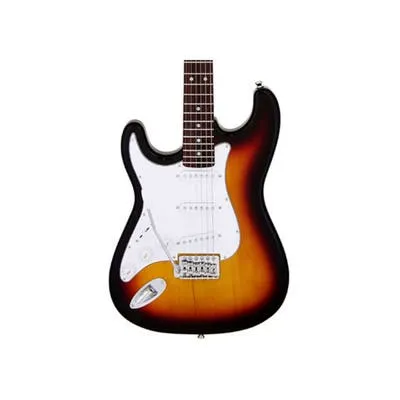 ARIA STG-003 LEFT HANDED ST STYLE ELEC GUITAR - 3-TONE SUNBURST