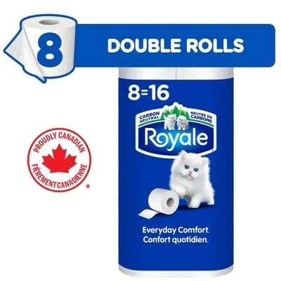 Everyday Comfort Toilet Paper, 8 Equal 16 Rolls, 242 Bathroom Tissues per roll