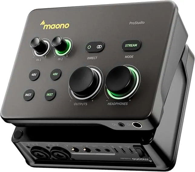 MAONO P2 USB Audio Interface: 24-Bit/192kHz Studio Sound Compatible for PC Mac iPad iPhone | Auto-Gain Loo…
