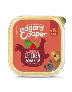 Edgard&Cooper Kuipje Chicken Salmon Senior - Hondenvoer - Kip Zalm Broccoli 150 g Graanvrij