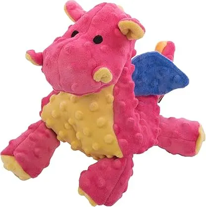 goDog Bubble Plush Dragons Squeaky Dog Toy, Chew Guard Technology - Coral, Large goDog Bubble Plush Dragons Squeaky Dog Toy, Chew Guar…