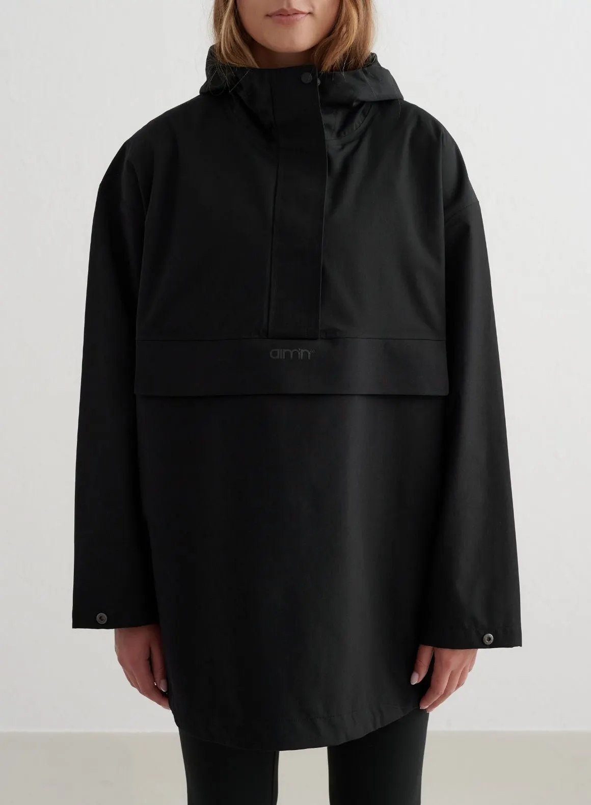 Black Waterproof Oversized Anorak