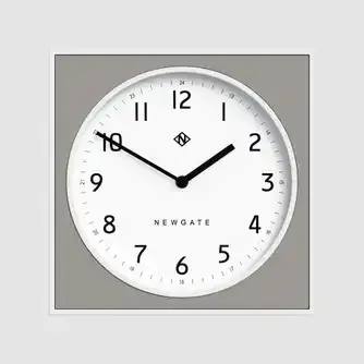 Newgate Burger & Chips Wall Clock Posh Grey