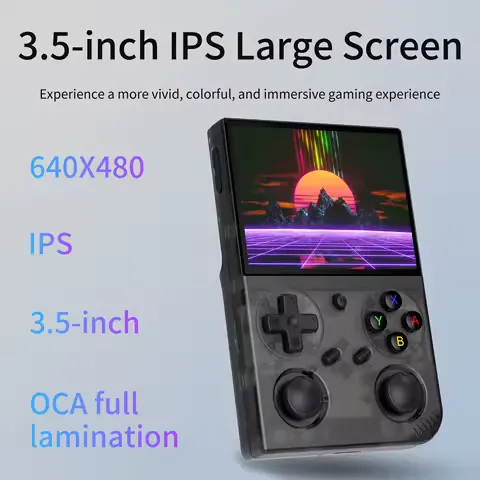 G350 Handheld Game Console 3.5'' IPS Screen Linux System Dual Joystick Vibration Motor Retro Portable Video Console Gift