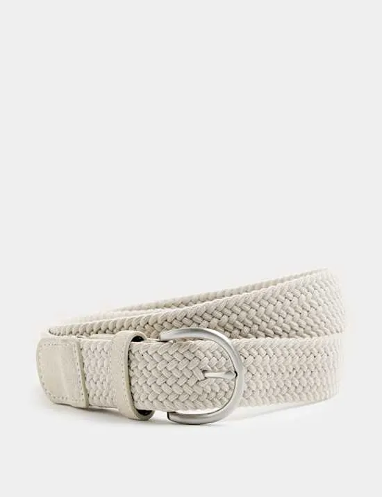 Suede Stretch Web Woven Belt