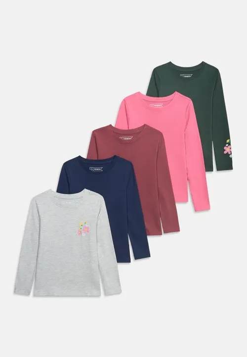 5 PACK - Topper langermet - pink/green/mottled grey
