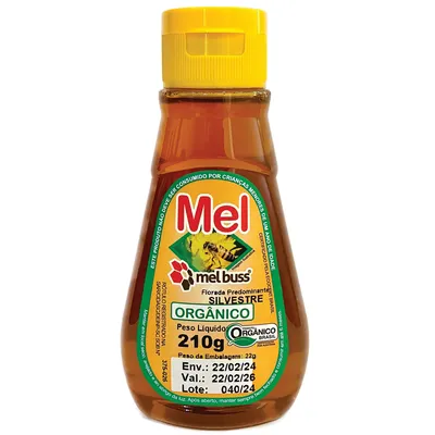 mel buss silvestre orgânico bisng pote com 210g