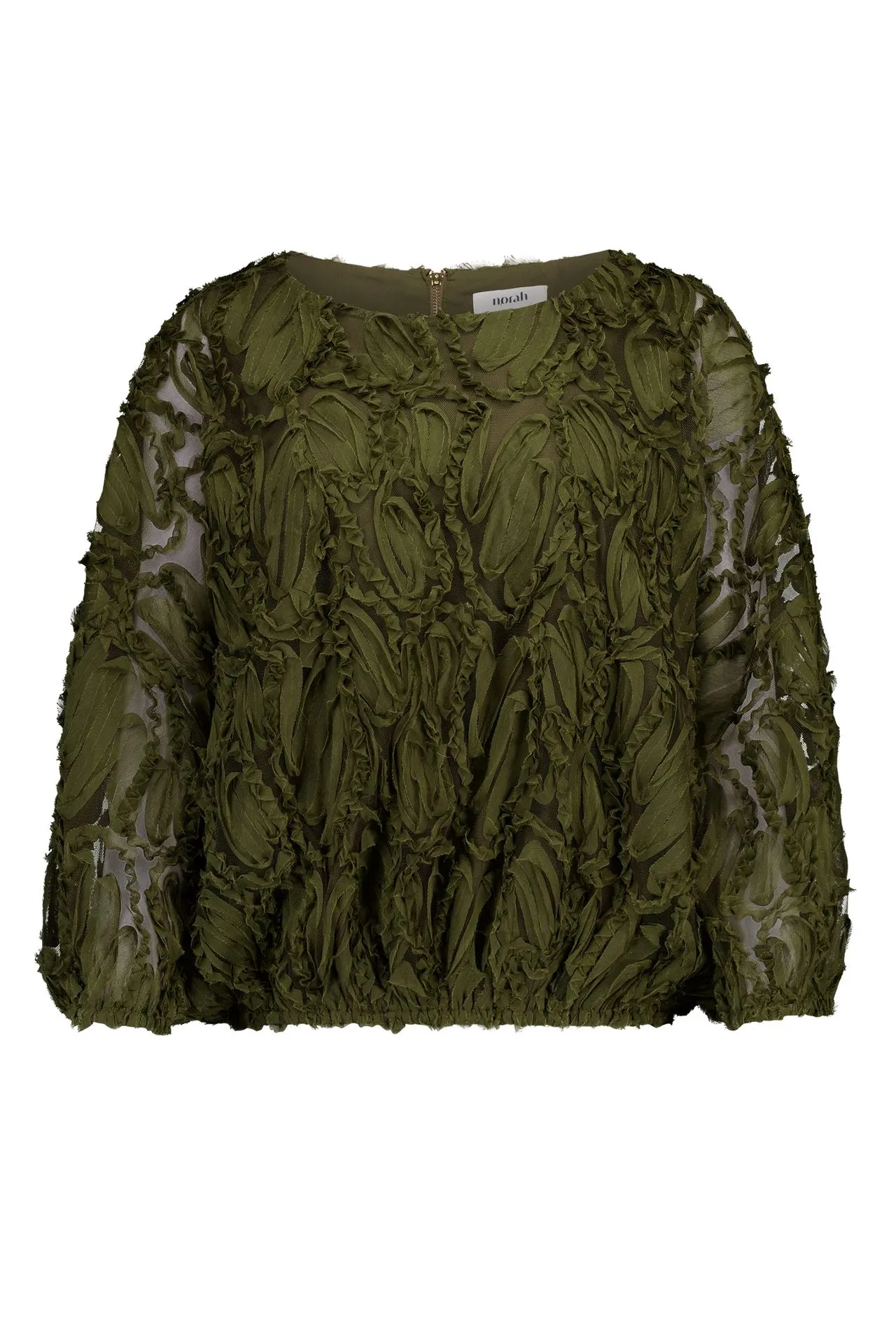 Groene blouse met mesh