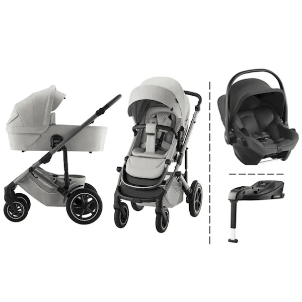 Britax | Smile 5Z kombivogn + Core bilstol & Base | Linnen Grey