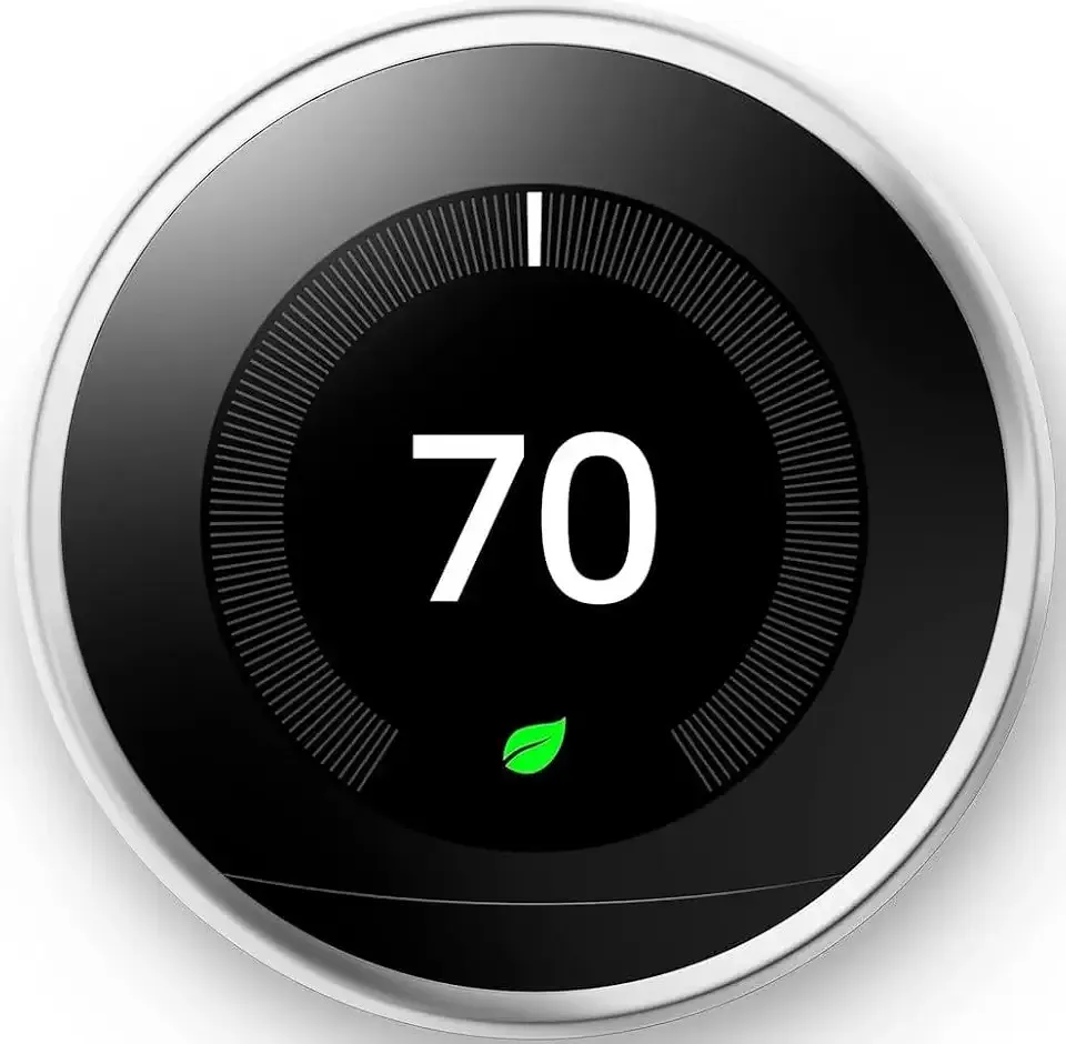 Nest Learning Thermostat - 3rd Gen - Programmable Smart Thermostat for Home - Compatible with Alexa (Polished Steel)