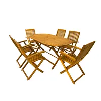 7tlg. Sitzgruppe Boston aus Akazienholz