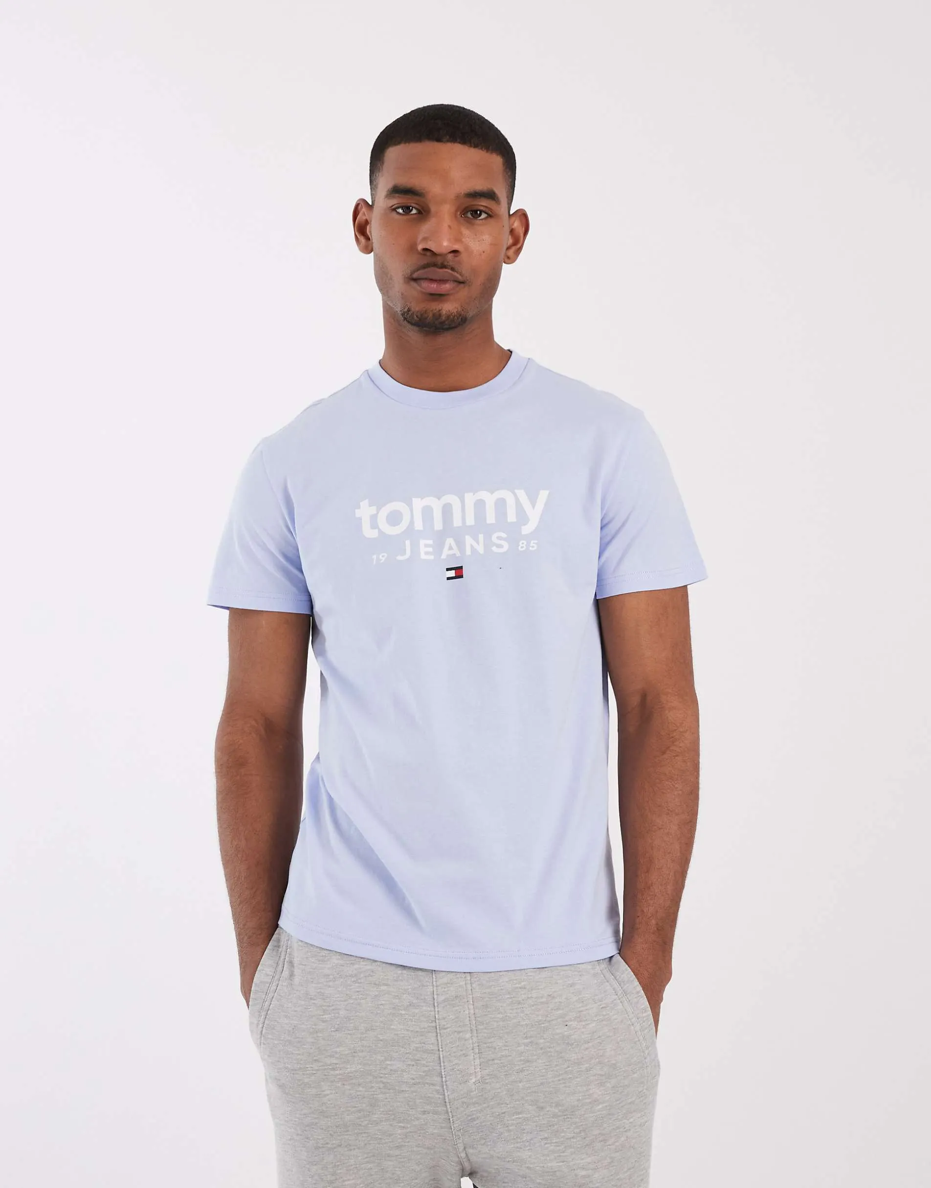 Tommy Jeans graphic slim fit t-shirt in light blue