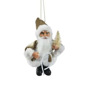 Adorno colgante de navidad santa 8x13 cm