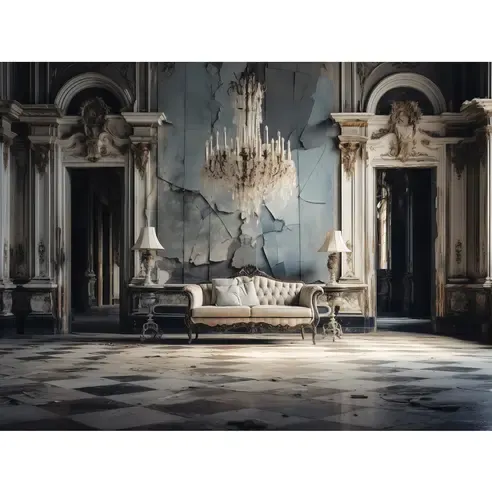 Leinwandbild Lost Place IX - bunt - 80x60 cm