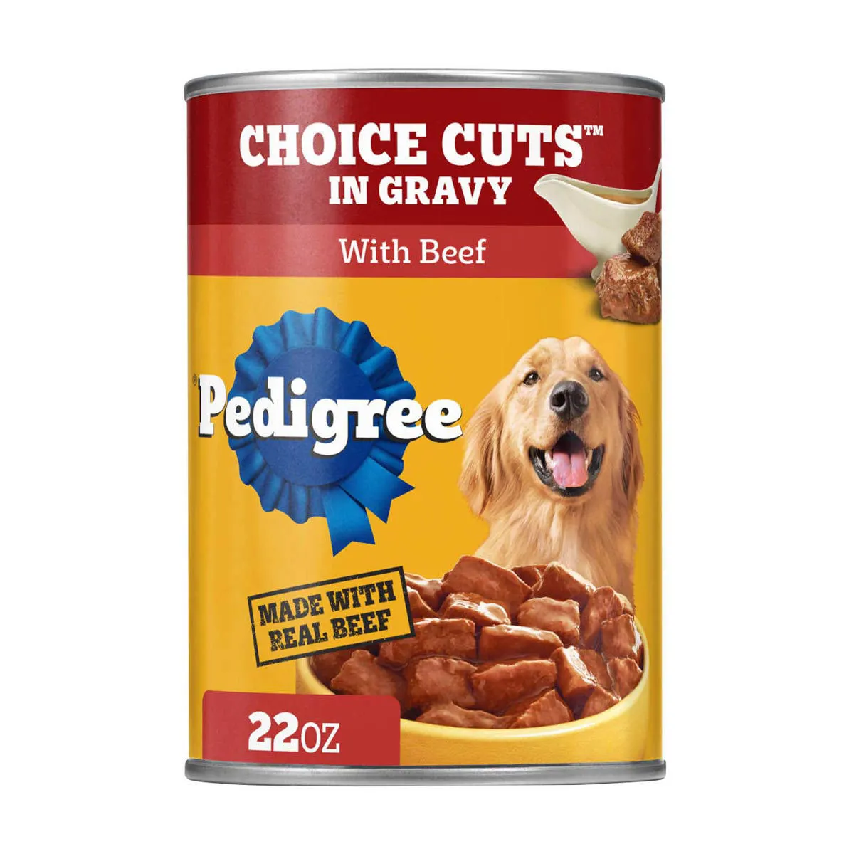 Pedigree Choice Cuts In Gravy Adult Soft Wet Dog Food With Beef, 22 oz. Can